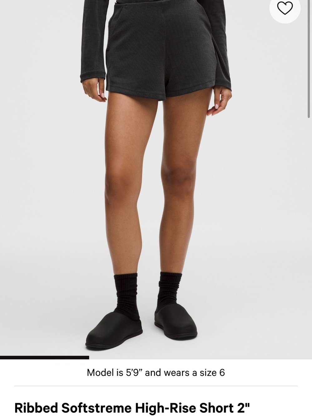 Lululemon Ribbed High-Rise Soft Shorts in Off White